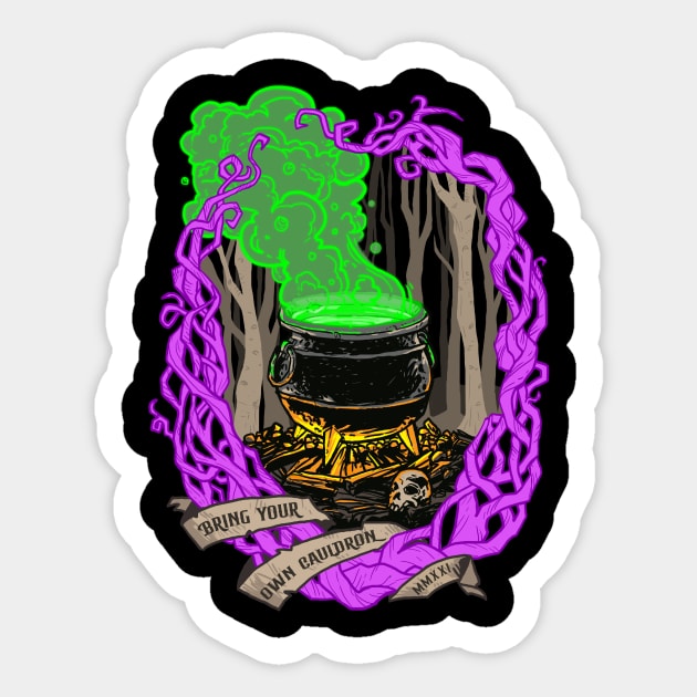 BYOC - Bring Your Own Cauldron Sticker by leckydesigns